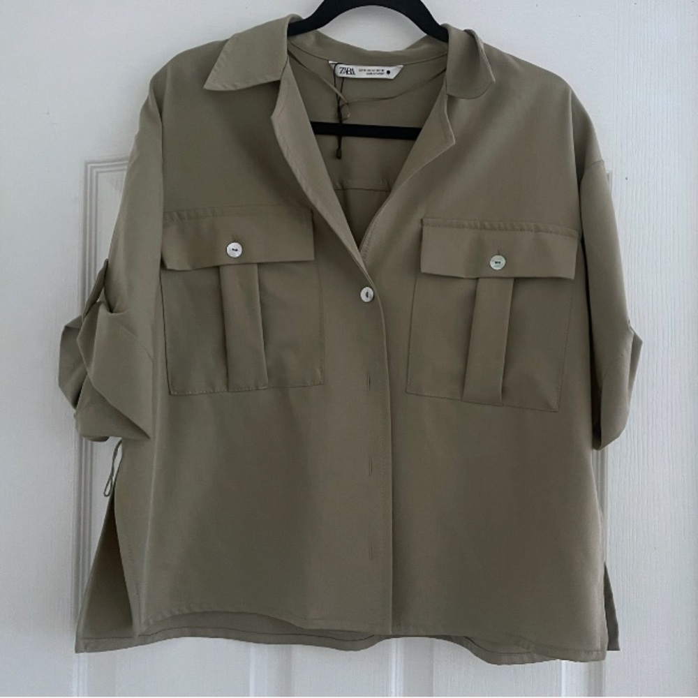Zara button top